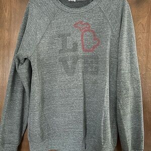 Heather Gray Crewneck Sweatshirt from The Mitten State